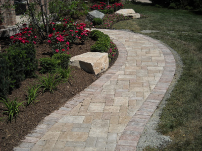 Troy Michigan Paver Walkway and Plantings